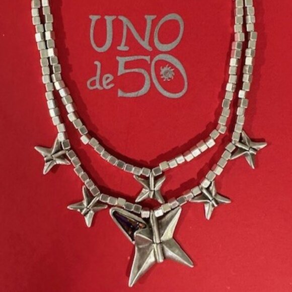 UNO de 50 silver butterfly necklace - Picture 1 of 7